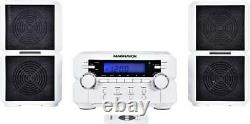 Bluetooth 3-Piece Compact Cd Shelf System Am/Fm Stereo Wireless Lcd Aux Remote