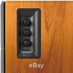 Bluetooth Speaker Pair Bookshelf Wireless Speakers Studio Monitor Wood Remote