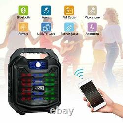 Bluetooth Speaker with Sound Activated Light and Remote, Portable Wireless