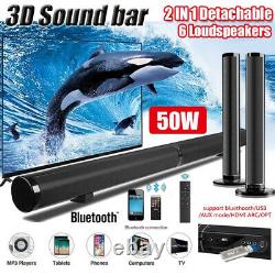 Bluetooth Wireless Surround Sound Bar System Speaker Home Subwoofer TV Theater