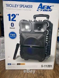Bluetooth speaker AEK Cyber 12 (wireless Mic)TWS Extra Bass Remote Rechargeable