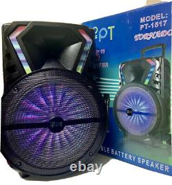 Bluetooth speaker portable15woofer Dj (wireless microphone & Remote) super Bass