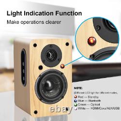 Bookshelf Speakers, 100W Powered Speakers with inside Amplifier Bluetooth Bookshe