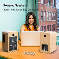 Bookshelf Speakers, 100W Powered Speakers with inside Amplifier Bluetooth Bookshe