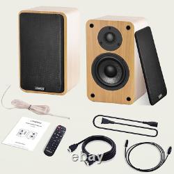 Bookshelf Speakers, 100W Powered Speakers with inside Amplifier Bluetooth Bookshe