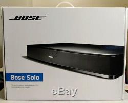 Bose Solo TV Sound Bar System Wired Black Single Speaker Remote Control Open Box