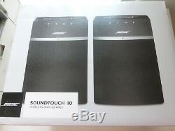 Bose SoundTouch 10 Wi-Fi Speakers 2-Pack Black WithRemote Control (Brand New)