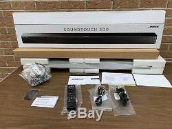 Bose SoundTouch 300 Soundbar System Black Factory Renewed/With Remote + Box