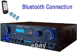 Boytone BT-550AP 4-Channel Wireless Bluetooth Stereo Power Amplifier 3000W PMPO