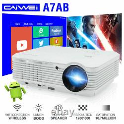 CAIWEI Smart Android HD Projector Wireless FHD 1080p Home Meeting Cinema Movie