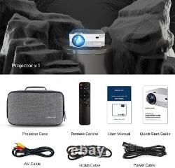DBPOWER Q6 WiFi Bluetooth Projectors Native 1080P 8000L Hi-fi Stereo Sound USA