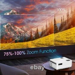 DBPOWER WiFi Bluetooth Projector 9000L Native 1080P Home Outside Theater Movie
