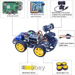 DS Wireless WiFi/Bluetooth Smart Robot Car Kit for Raspberry pi 4B2GB, Remote Hd