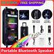 Dual 10 Bluetooth Hi-fi Speaker Sound System Disco Ambient Light With Mic Remote