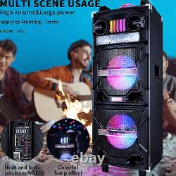 Dual 10? Subwoofer Wireless Bluetooth Speaker withMic Remote LED FM Karaoke Party