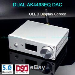Dual AK4493EQ DSD256 DAC Bluetooth 5.0 Wireless Player Amanero XMOS USB LME49720