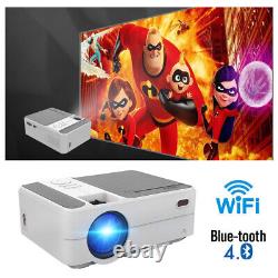 EUG Smart LED Projector 1080P HD Blue-tooth Wireless Mirror Screen for Phone US