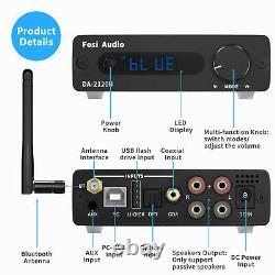 Fosi Audio Bluetooth Hifi Class D Amplifier Stereo Audio Wireless Amp & Remote