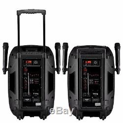 Frisby FS-4065PA Bluetooth Karaoke PA System with Remote Control & 2x Wireless Mic