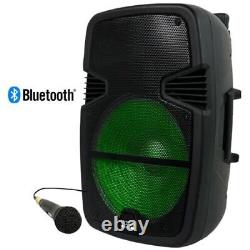 Gemini GSX-L515BTB 15 Inch Portable Wireless Trolley Bluetooth LED Party Speaker