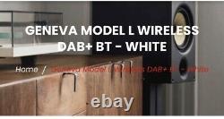 Geneva Model L Wireless DAB+ Bluetooth. White. CD Radio Tested. No Remote Tested