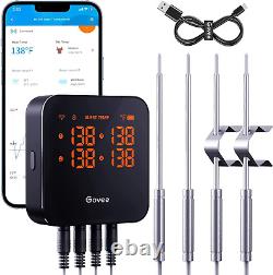 Govee Wifi Meat Thermometer Wireless 4 Probe Smart Bluetooth Grill with Remote App