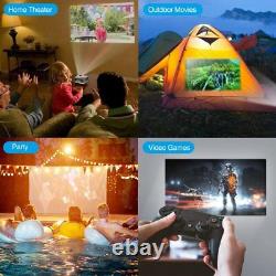HD Smart 1080P Projector Android WiFi LED Video Home Cinema HDMI Bundle Bracket