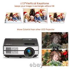 HD Smart 1080P Projector Android WiFi LED Video Home Cinema HDMI Bundle Bracket