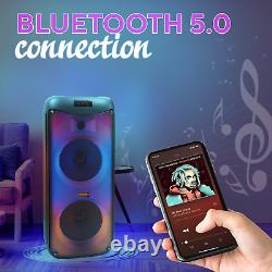High Power Bass Wireless Bluetooth Party Speaker Lot LIQUID MOTION LED LIGHTS