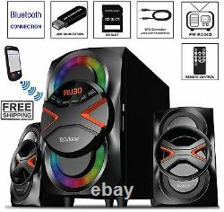 Home Theater Stereo Audio System Sound Speakers Bluetooth USB Wireless Remote C