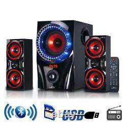 Home Theater Stereo Audio System Sound Speakers With Remote Wireless Bluetooth USB