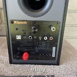 Klipsch R-41PM 2-Way Powered Bluetooth Bookshelf Speakers Pair With Remote