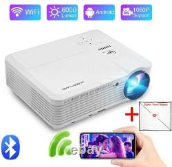 LED Android HD Projector Wifi Blue-tooth Home Cinema Theater Wireless Online US