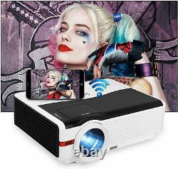 LED Android HD Smart Projector WIFI Wireless Blue-tooth 1080p Home Theater Game