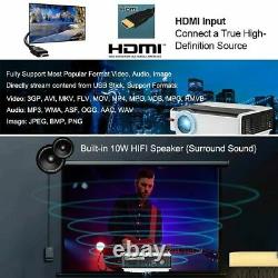 LED Android HD Smart Projector WIFI Wireless Blue-tooth Home Theater Movie Game