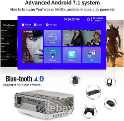 LED Android WiFi Projector Smart BT Home Theater HD 1080PMovie Video HDMI LCD