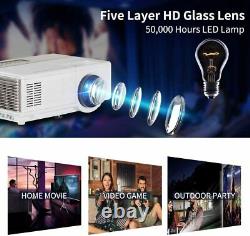LED Android WiFi Projector Smart BT Home Theater HD 1080PMovie Video HDMI LCD