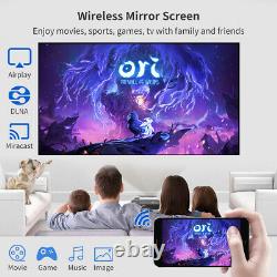 LED Smart Android 9.0 Projector WiFi Blue-tooth Native 1080P Wireless Movie HDMI