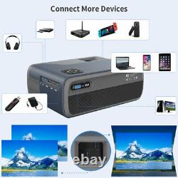 LED Smart Android 9.0 Projector WiFi Blue-tooth Native 1080P Wireless Movie HDMI