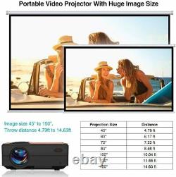 LED Smart Android Projector HD Wireless Wifi Blue-tooth Airplay 1080p HDMI Home