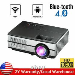 LED Smart HD Projector 1080P Blue-tooth Android 6.0 WiFi Movie Proyector HDMI US