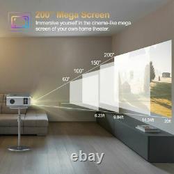 LED Wireless WIFI Projector Android Blue-tooth HD 1080P Backyard Home HDMI USB