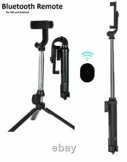 Lot of 100 Selfie Stick Tripod For iPhone Samsung Wireless Bluetooth Remote