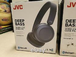Lot of 6 JVC HAS31BTA Foldable Headphones Bluetooth On Ear Mic Remote (Blue)