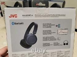 Lot of 6 JVC HAS31BTA Foldable Headphones Bluetooth On Ear Mic Remote (Blue)