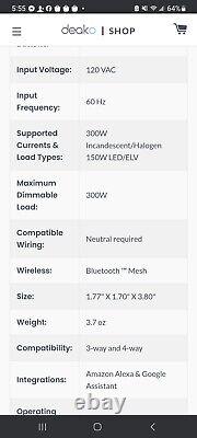 Lot of 7 NEW Deako Remote Smart Switchs 2.4 GHz Wi-Fi Bluetooth DS-CSMM-WHMC-UCX