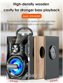 Loud Party Portable Bluetooth Speaker with Remote Control, Wireless Speaker