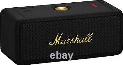 Marshall Emberton Portable Rechargeable Waterproof Bluetooth Speaker Black/Brass