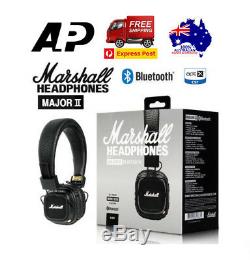 Marshall Major 2 II Bluetooth Headphones Generation Headset Remote MIC Black