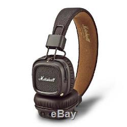 Marshall Major 2 II Bluetooth Headphones Generation Headset Remote MIC Brown